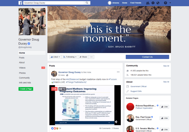 governor ducey twitter feed 1.23.2019